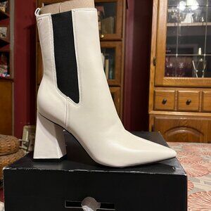 Marc Fisher White Mid Calf Boots